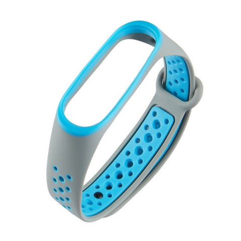For Xiaomi Mi Band 4 Strap Bracelet Sports Wrist Colorful Wristband Replacement Smart Accessories Grey And Blue