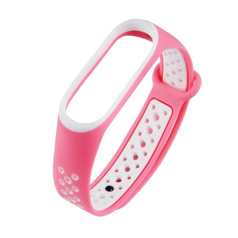 For Xiaomi Mi Band 4 Strap Bracelet Sports Wrist Colorful Wristband Replacement Smart Accessories White U0026pink Watch Bands