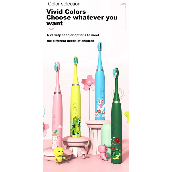 Children Electric Toothbrush Cartoon Pattern Kids Replace Head Ultras Electric Toothbrushes