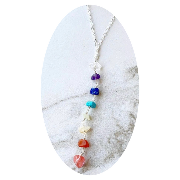 Veile Studios Foreign Trade Color Natural Crystal Gravel Handmade Winding Silver Gold Plating Necklace Necklaces & Pendants
