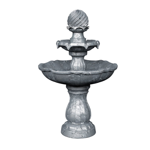 Gardeon 3 Tier Solar Powered Water Fountain Black Outdoor Fountains