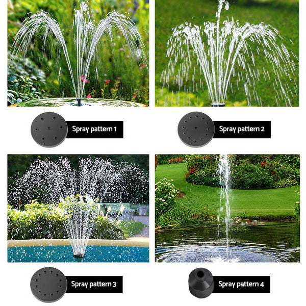 Gardeon Solar Pond Pump Water Fountain Outdoor Powered Submersible Filter 4Ft Outdoor Fountains