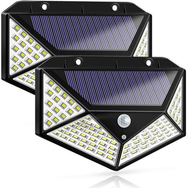 Landscape & Walkway Lights Outdoor Lighting Four Sided 100 Led Solar Power Wall Lights