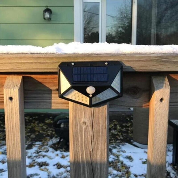 Landscape & Walkway Lights Outdoor Lighting Four Sided 100 Led Solar Power Wall Lights