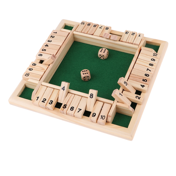 Four Player Shut The Box Family Dice Board Games
