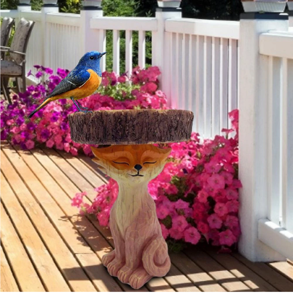 Bird Feeder Animal Design Attractive Pet Supplies Fox Hedgehog Shape Outdoor Bird Feeders