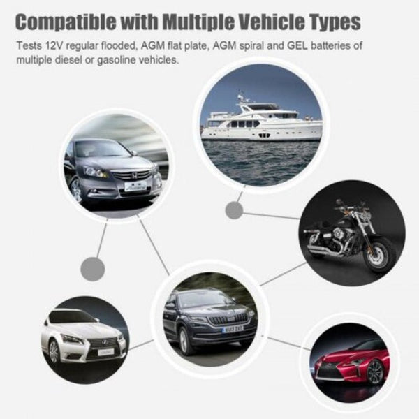 Bt100 Pro 12V Car Battery Tester For Lead Acid Flooded Agm Gel United Kingdom Battery Testers