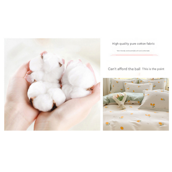 Garden Bear 100% Cotton Pillowcase Set (Pack Of 2) Breathable Size 48X74cm Pure Covers Pillow Cases