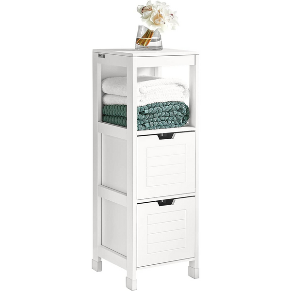 Freestanding Cabinet 2 Drawers Shelf Cupboard Cabinets & Cupboards