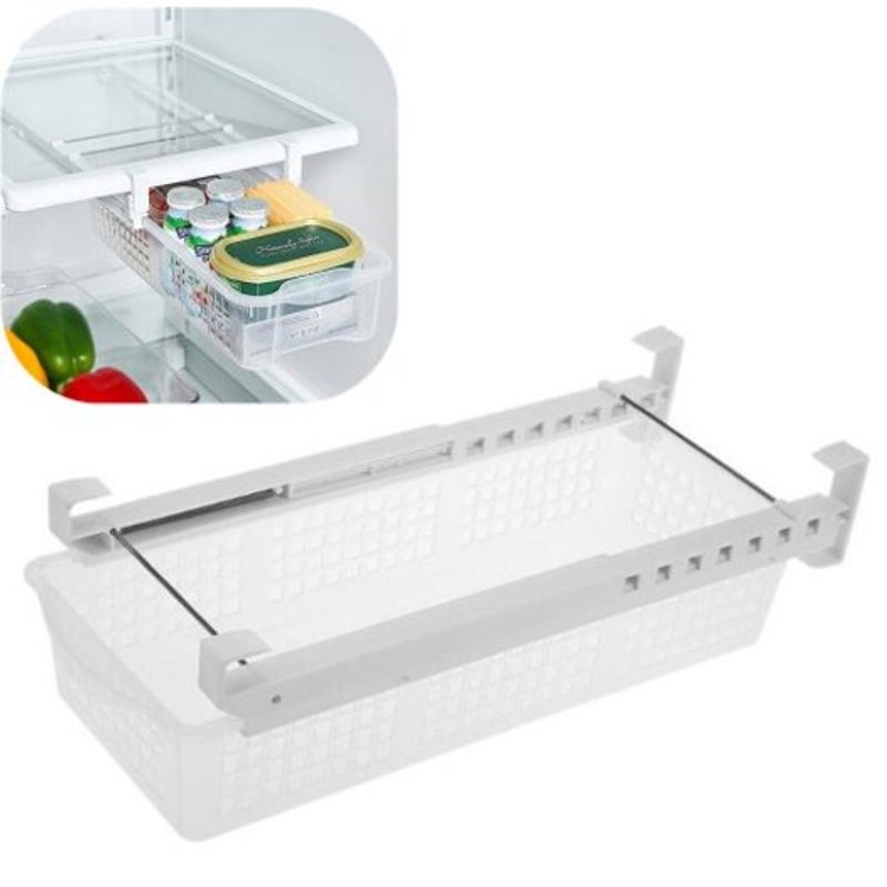 Fridge Mate Refrigerator Eggs Fruits Vegetables Pull Out Drawer Bin Storage Box White Food Storage Containers