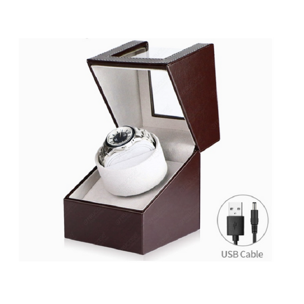 Single Watch Pu Leather Winder For Automatic Watches Watch Winders