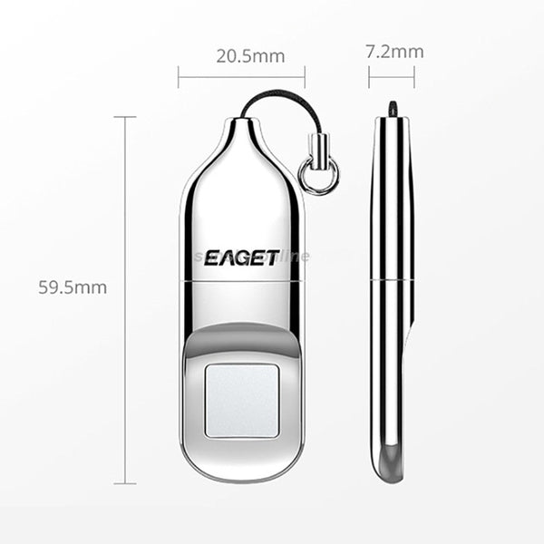 Fu5 64Gb Usb 2.0 Fingerprint Encryption Password Disk Silver Usb Flash Drives