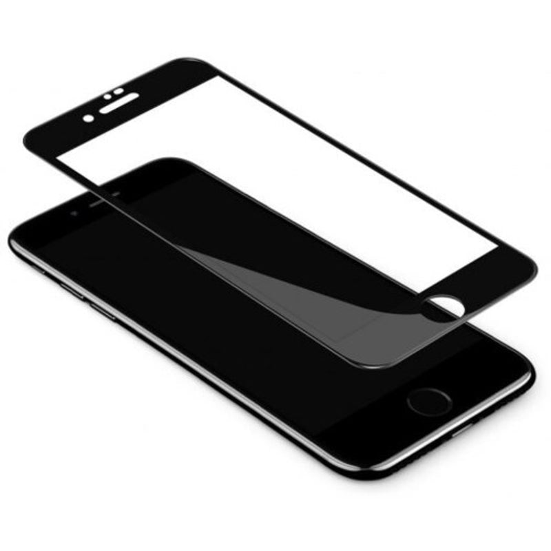 Full Cover Hd Tempered Glass For Iphone 7 / 8 Black Screen Protectors