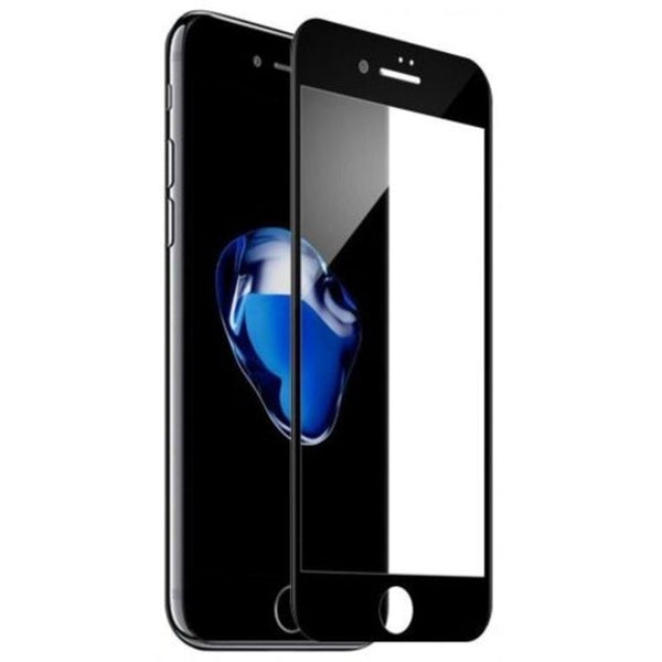 Full Cover Hd Tempered Glass For Iphone 7 / 8 Black Screen Protectors