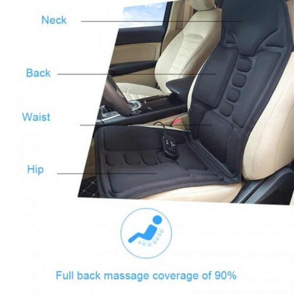 Full Neck Waist Infrared Therapy Heated Massage Electric Vibrating Cushion Seat Massagers