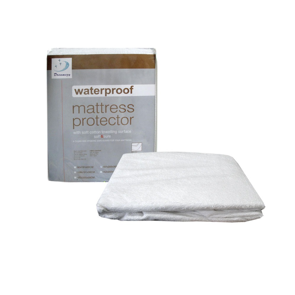 Fully Fitted Terry Waterproof Mattress Protector 30Cm Wall Mattress Toppers & Protectors