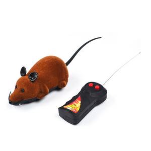 Fun Simulation Cat Toy Electric Mouse Funny Set Can Remotely Advance Forward And Turn Brown