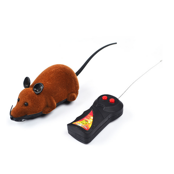 Fun Simulation Cat Toy Electric Mouse Funny Set Can Remotely Advance Forward Turn Brown Cat Toys