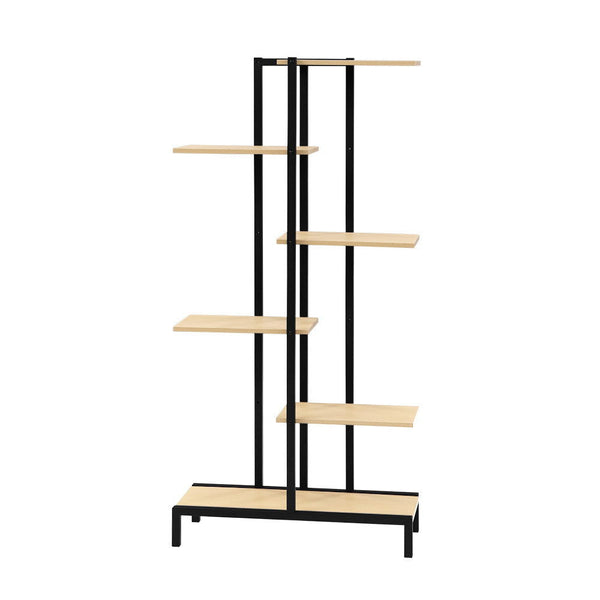 Artiss 6 Tier Indoor Outdoor Metal Wood Plant Stand Garden Shelf Display Plant Stands