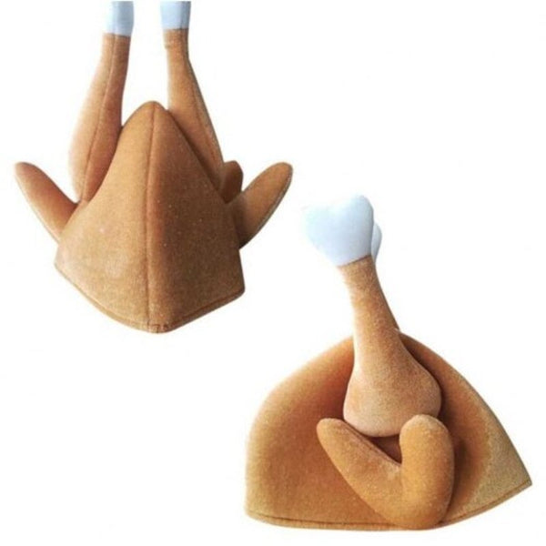 Funny Adults Hat Thanksgiving Day Roasted Turkeycute Party Festival Caps Brown Hats