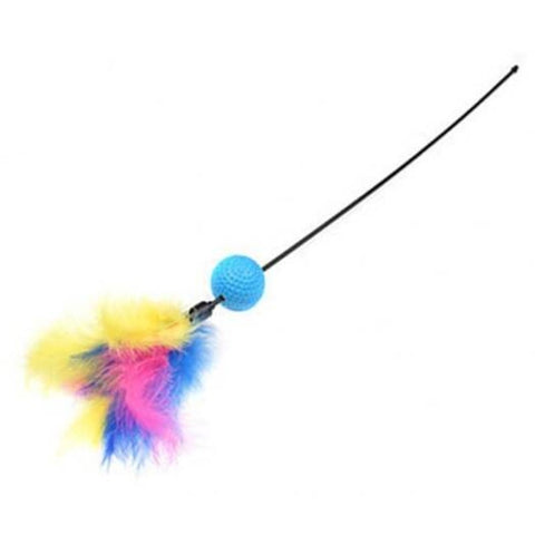 Cat Teaser Wand Lantern Feathers With Bell Design Toy