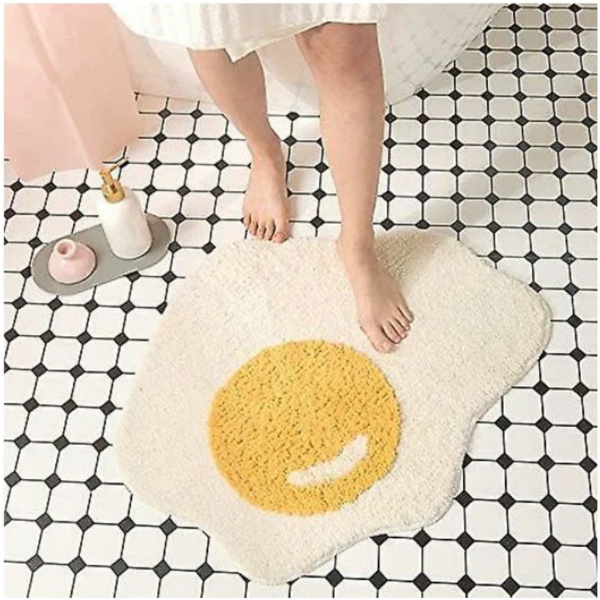 Funny Bathroom Rug Egg Pattern Entryway Kitchen Bedroom Carpet Chic Doormat70 X 58 Cm Bath Mats Rugs & Toilet Covers