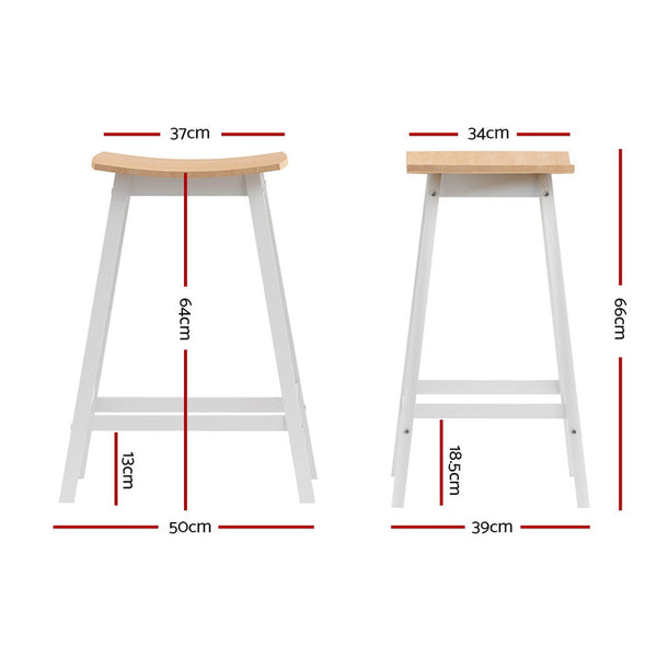 Artiss 2 X Bar Stools Kitchen Barstools Oak Dining Chairs
