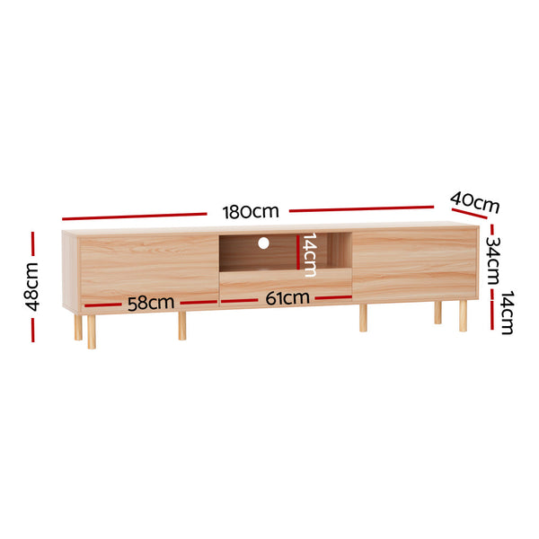 Artiss Entertainment Unit Stand Tv Cabinet Storage Drawers Display Shelf 180Cm Tv Stands & Entertainment Units