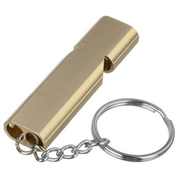 Safety Whistles Mini Dual Channels Whistle Golden