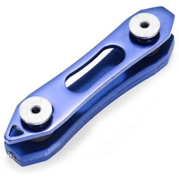 Multi-Function Stainless Steel Key Flip Holder With 2 Led Lights Blue