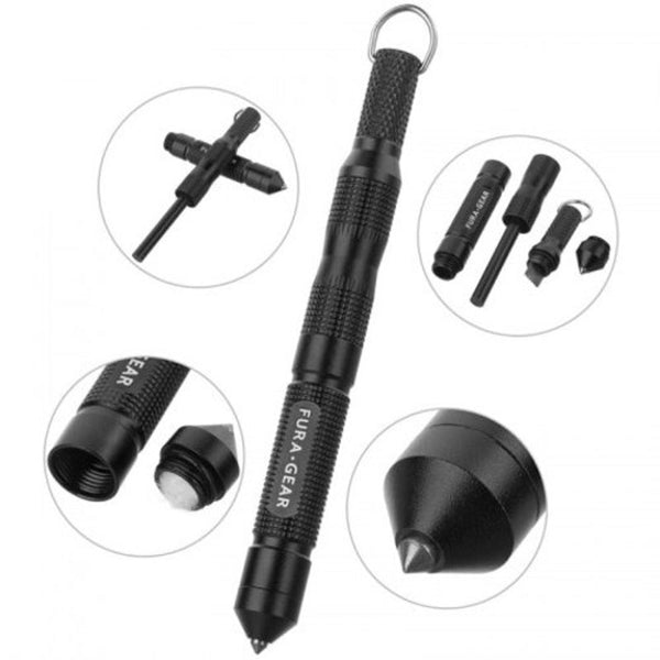 F1 Outdoor Fully Waterproof Aluminum Alloy Flint Black Multi Tools