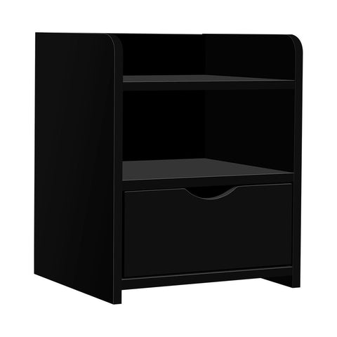 Artiss Bedside Table Drawer Black Bedside Tables