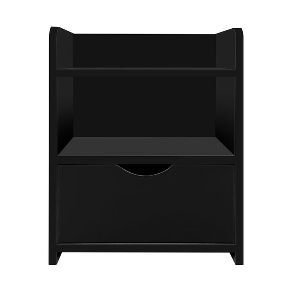 Artiss Bedside Table Drawer Black Bedside Tables