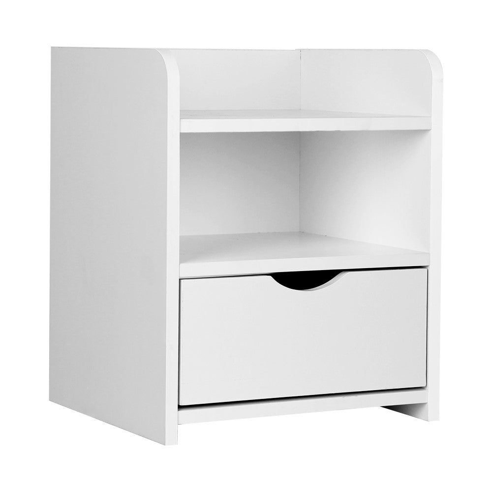 Artiss Bedside Table Drawer White Bedside Tables