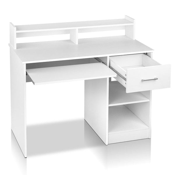 Artiss Office Computer Desk With Storage White Home Office Desks