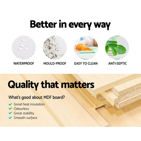 Artiss Fabric Shoe Bench With Storage Cubes White Storage Units