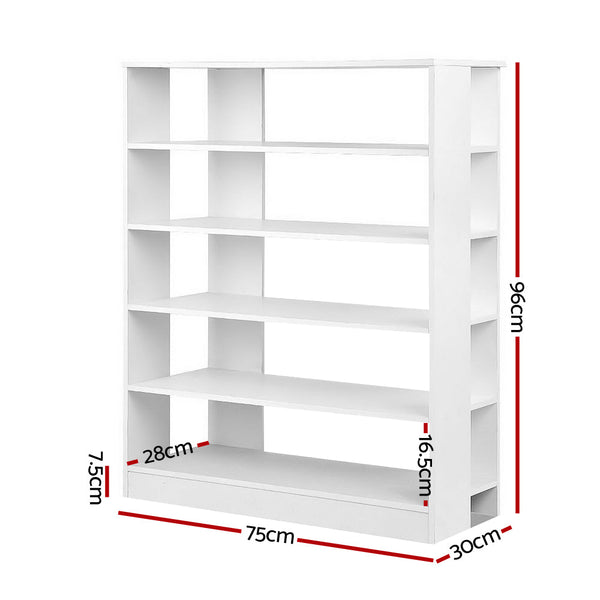 Artiss 6 Tier Shoe Rack Cabinet White Shoe Racks