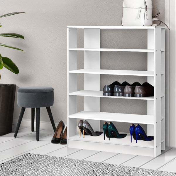 Artiss 6 Tier Shoe Rack Cabinet White Shoe Racks