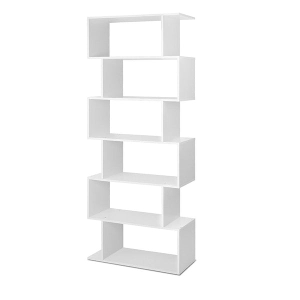 Artiss 6 Tier Display Shelf White Bookshelves