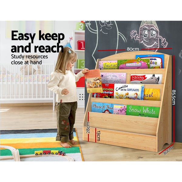 Keezi 5 Tiers Kids Bookshelf Magazine Shelf Rack Organiser Bookcase Display Kids Bookshelves