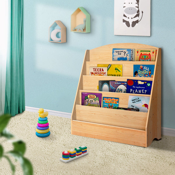 Keezi 5 Tiers Kids Bookshelf Magazine Shelf Rack Organiser Bookcase Display Kids Bookshelves