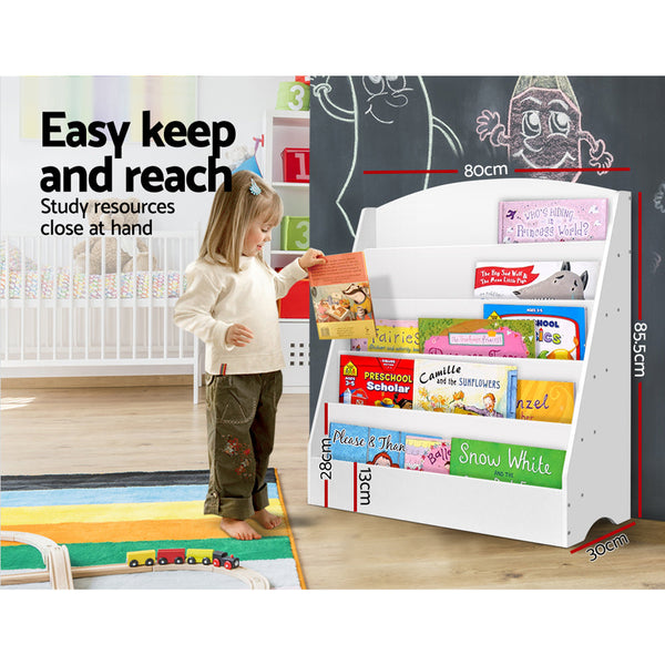 Keezi 5 Tiers Kids Bookshelf Magazine Rack Shelf Organiser Bookcase Display Kids Bookshelves