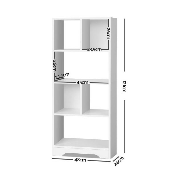 Artiss Display Shelf Bookcase Storage Cabinet Bookshelf Home Office White Bookshelves