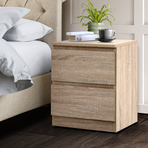 Artiss Bedside Tables Drawers Side Bedroom Furniture Nightstand Wood Lamp