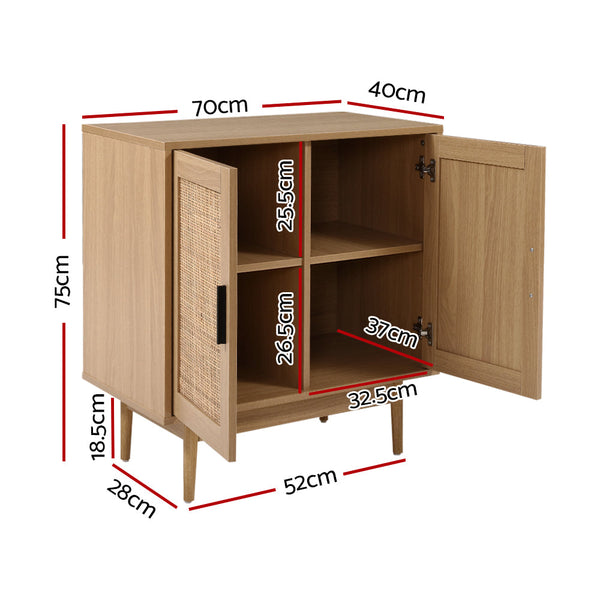 Artiss Rattan Buffet Sideboard Cabinet Storage Hallway Table Kitchen Cupboard Sideboards & Buffets