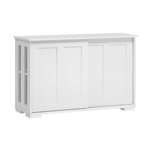 Artiss Buffet Sideboard Cabinet White Doors Storage Shelf Cupboard Hallway Table