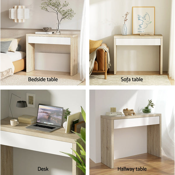 Artiss Console Table Hallway Sofa Entry Desk With Storage Drawer 100Cm Hall Tables