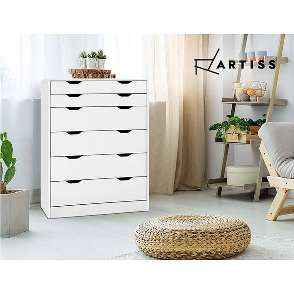 Artiss 6 Chest Of Drawers Tallboy Cabinet Storage Dresser Table Bedroom