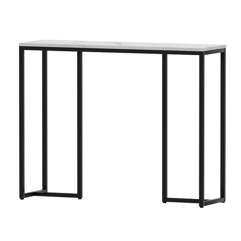 Artiss Console Table Hallway With Marble Effect Tabletop White Entry