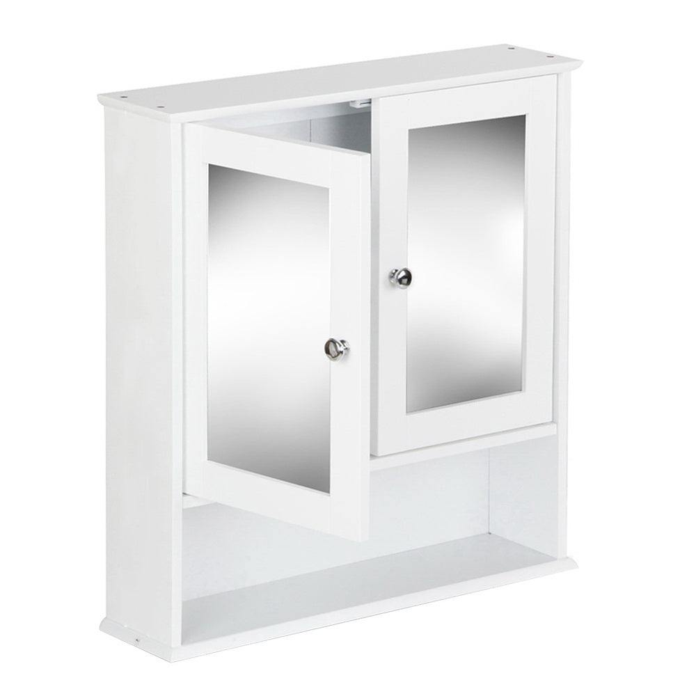 Artiss Bathroom Tallboy Storage Cabinet With Mirror White Bathroom Cabinets